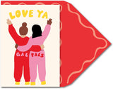 UK Greetings Love Ya Gal Pals Valentines Card, a colorful greeting card featuring fun love-themed design for friends.
