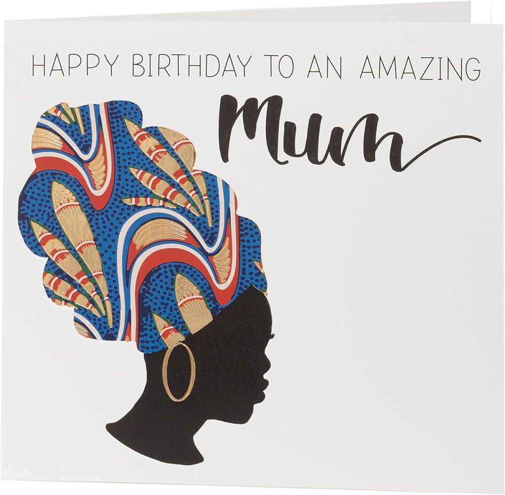 UK Greetings Kindred X Afrotouch birthday card featuring an uplifting design for mothers, perfect for celebrating special occasions.