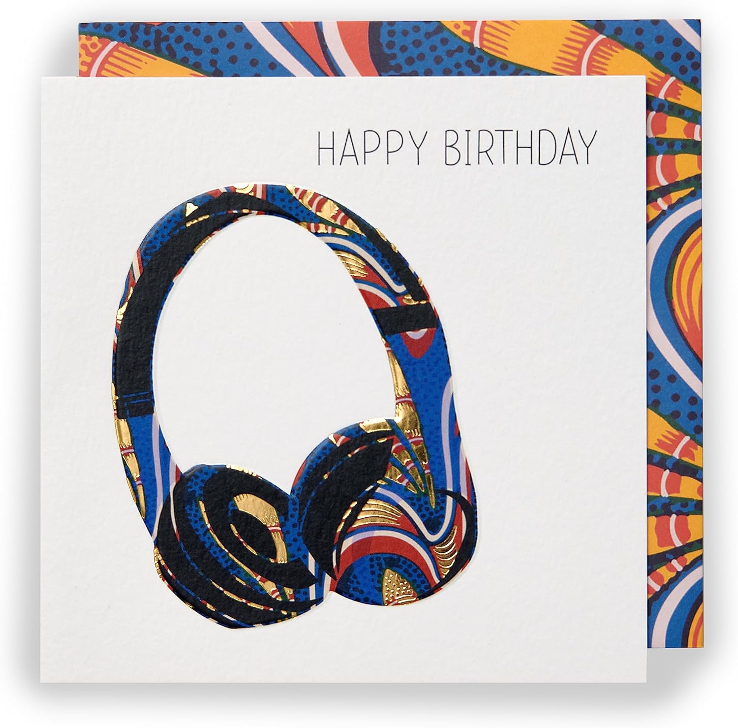 UK Greetings Kindred X Afrotouch Happy Birthday greeting card with vibrant floral design and heartfelt message.