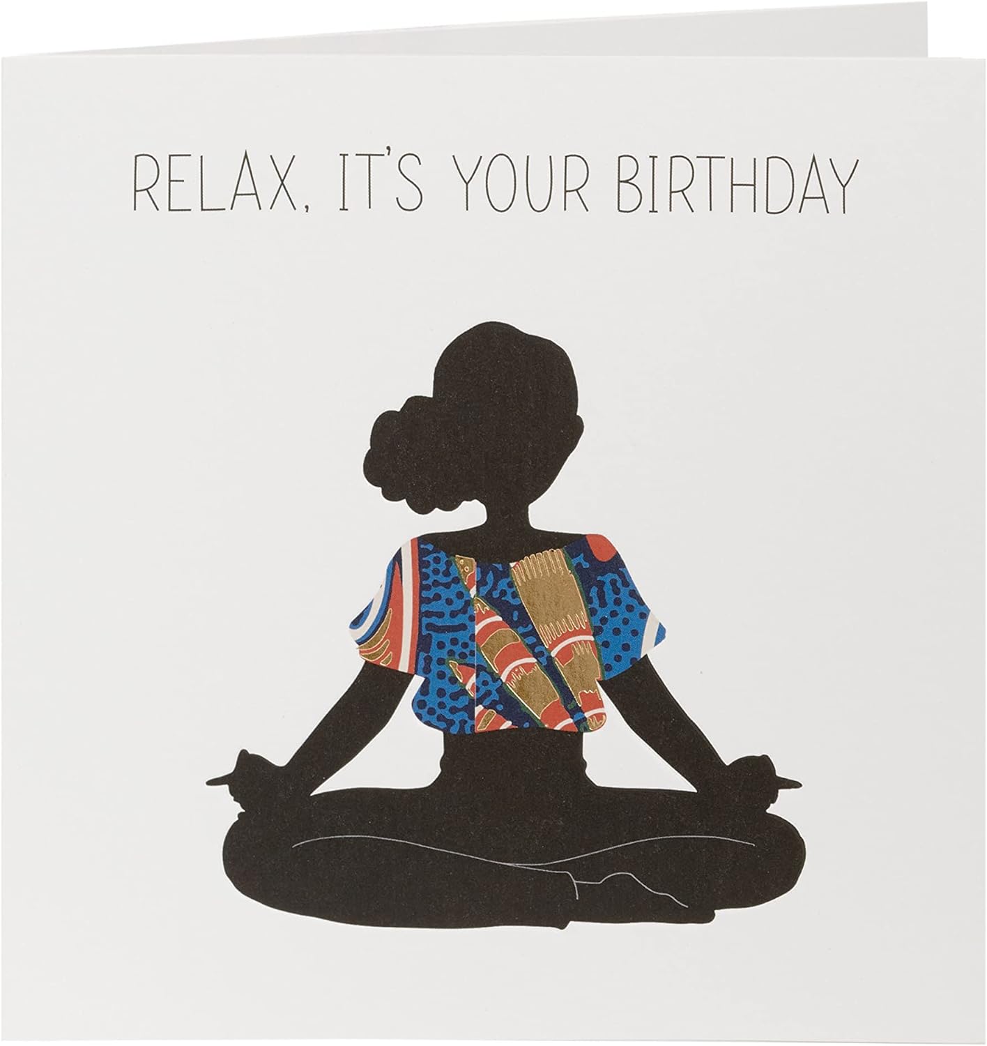 UK Greetings Kindred X Afrotouch birthday greeting card with relaxing design and vibrant colors, perfect for celebrating special occasions.
