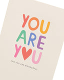 UK Greetings Kindred You Are You greeting card featuring colorful floral design and heartfelt message, perfect for special occasions.