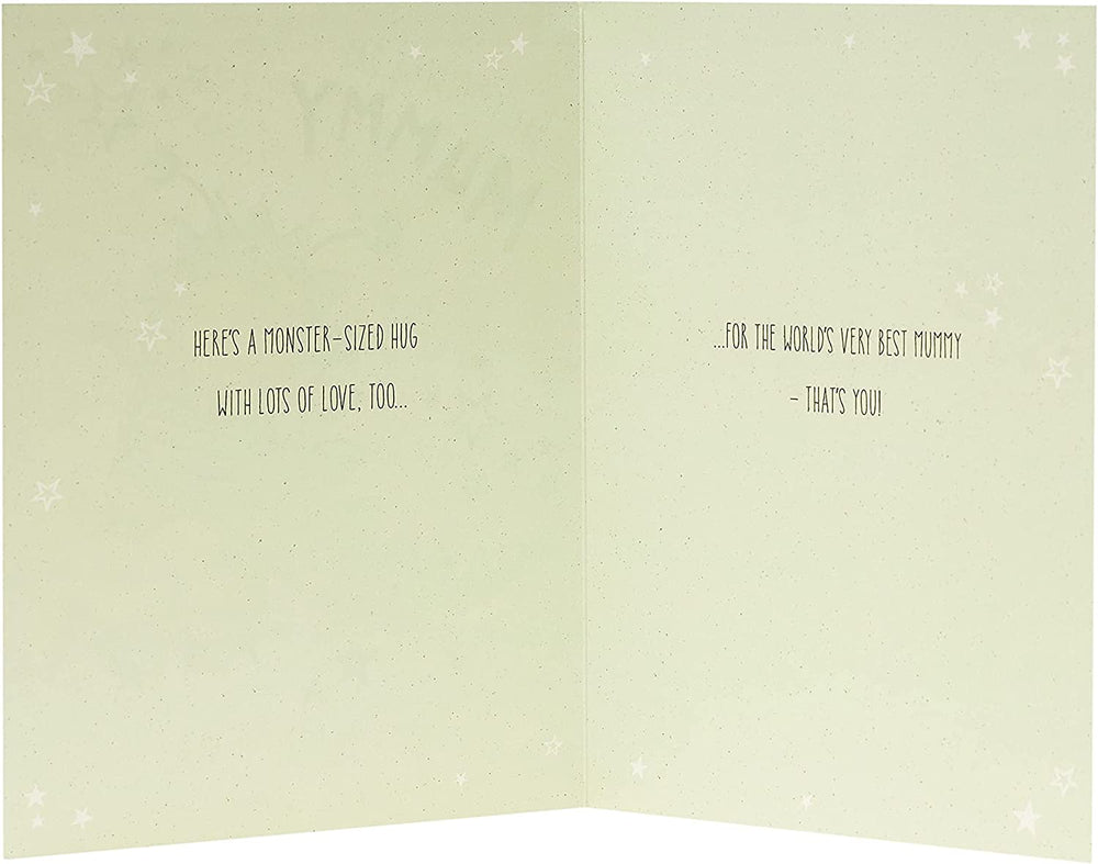 UK Greetings Little Monster Mothers Day Card featuring colorful monster design and heartfelt message for moms.
