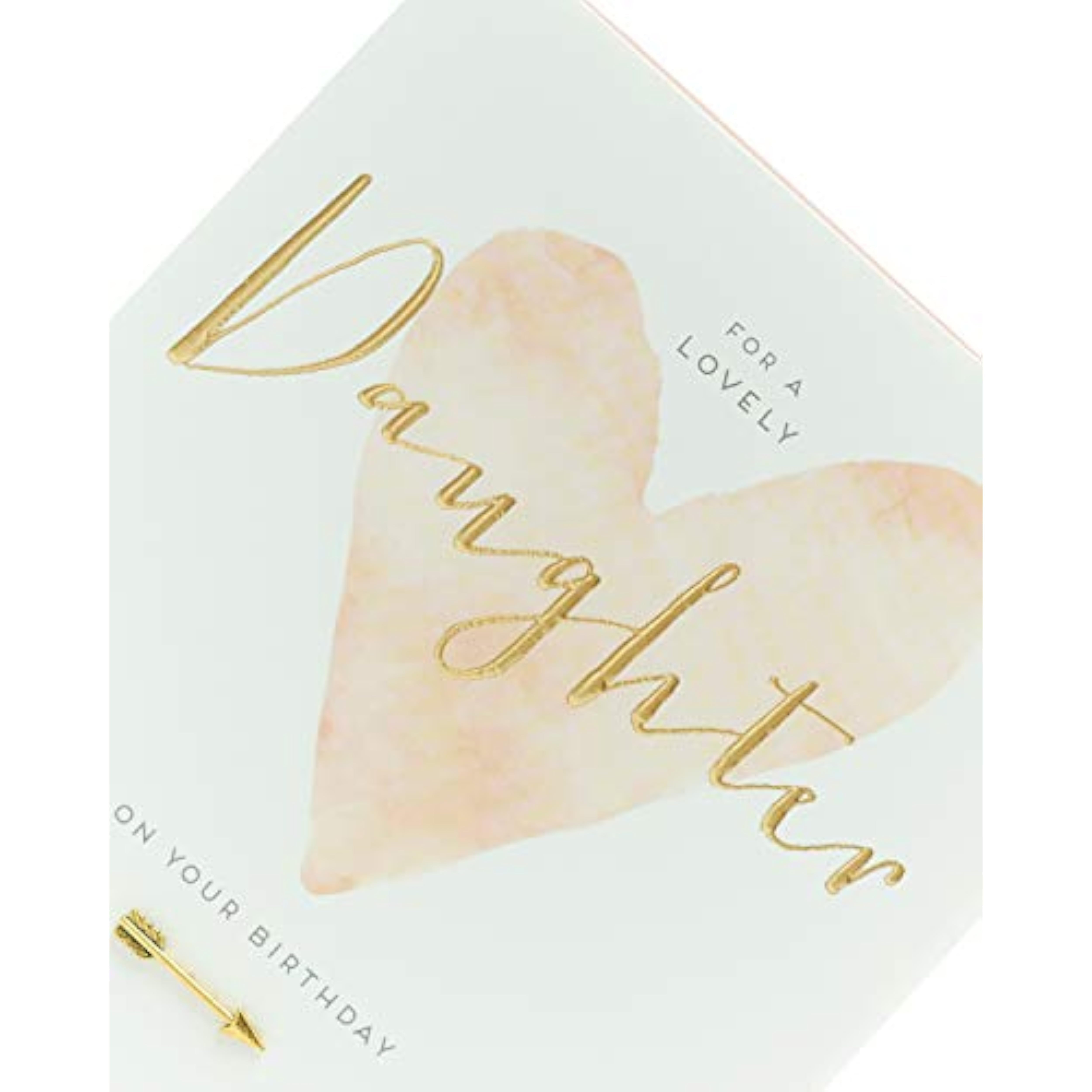UK Greetings Lovely Daughter birthday card showing colorful floral design and heartfelt message for special occasions.
