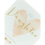 UK Greetings Lovely Daughter birthday card showing colorful floral design and heartfelt message for special occasions.