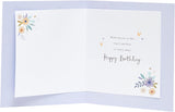 UK Greetings birthday greeting card featuring a lovely cake design with sparklers, intended for a godmother celebration.