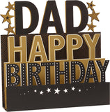 UK Greetings Dad birthday card featuring a lovely design with pop-up 3D lettering for a special celebration.