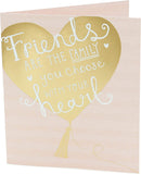 UK Greetings birthday greeting card featuring a heartfelt message about friends being the family you choose.
