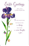 UK Greetings Easter card with glitter finish featuring a lovely verse design, perfect for celebrating the holiday.