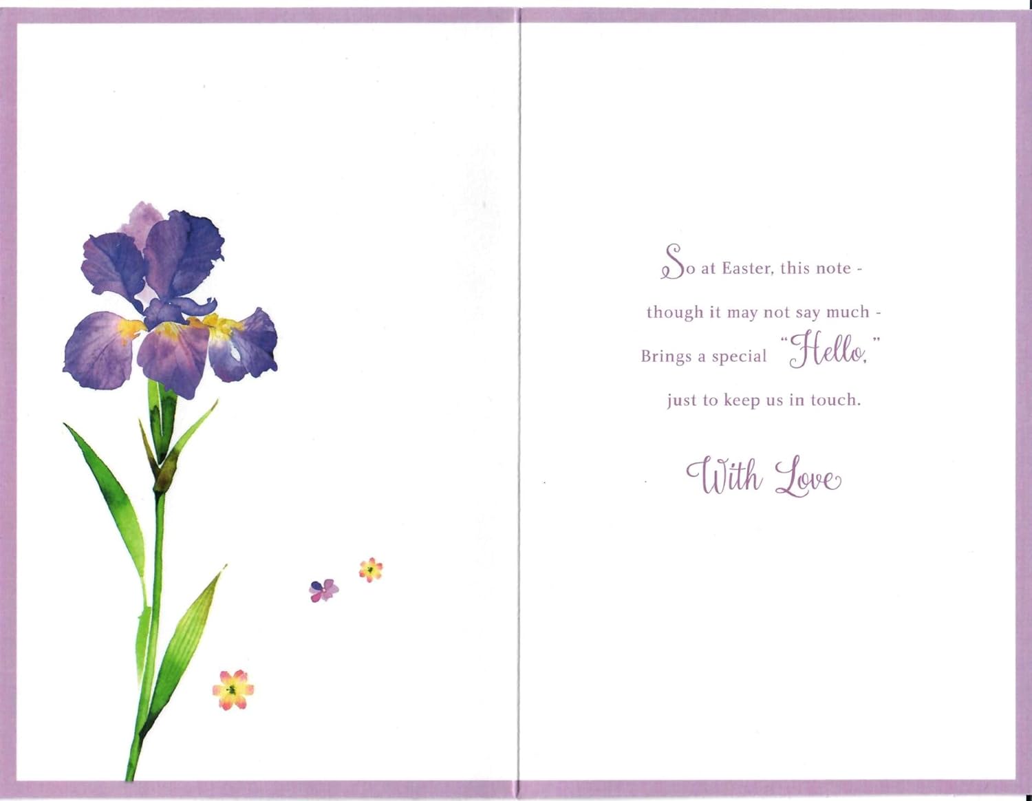 UK Greetings Easter card with glitter finish and lovely verse, featuring a festive design for celebrating Easter.