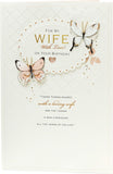 UK Greetings loving wife heartfelt birthday card with romantic design, featuring elegant illustrations and heartfelt message.