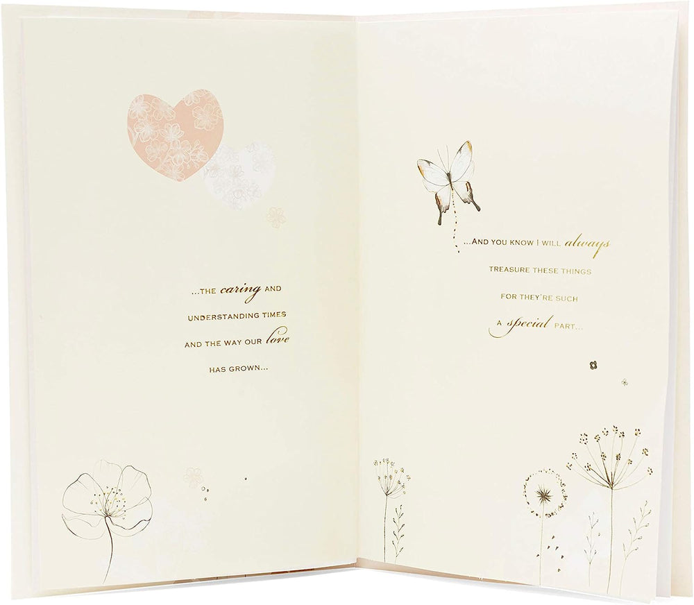 UK Greetings Loving Wife heartfelt birthday card featuring a heartfelt design, perfect for celebrating her special day.