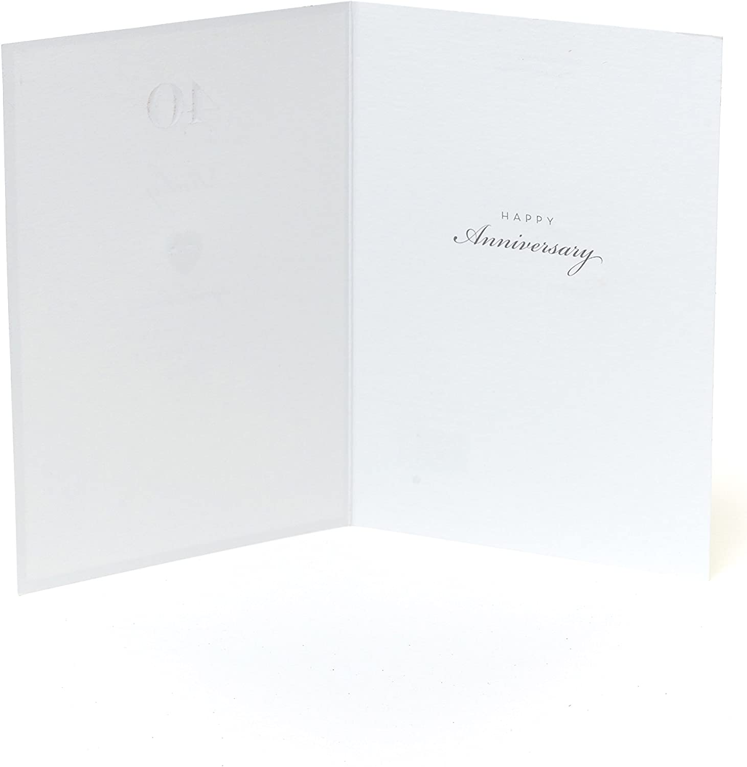 UK Greetings luxury 40th anniversary greeting card featuring ruby design and heartfelt message for 40 years together.