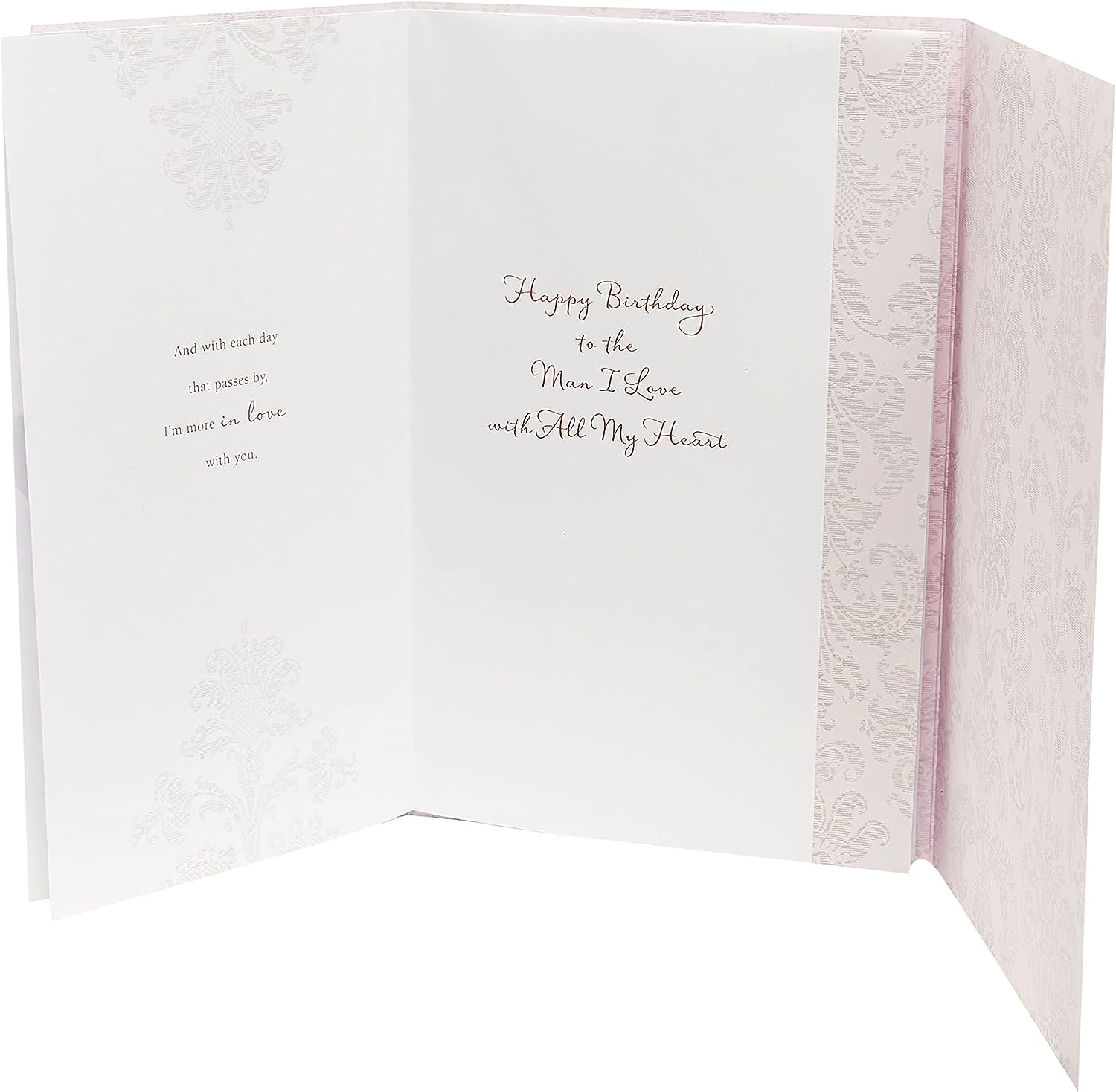 UK Greetings Man I Love birthday card with a lovely verse, featuring a heartfelt design perfect for celebrating special occasions.