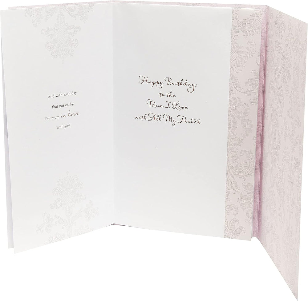 UK Greetings Man I Love birthday card with a lovely verse, featuring a heartfelt design perfect for celebrating special occasions.