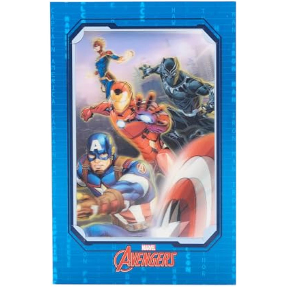 UK Greetings Marvel Avengers 3D keepsake birthday card featuring superhero characters and vibrant design for boys' special occasions.
