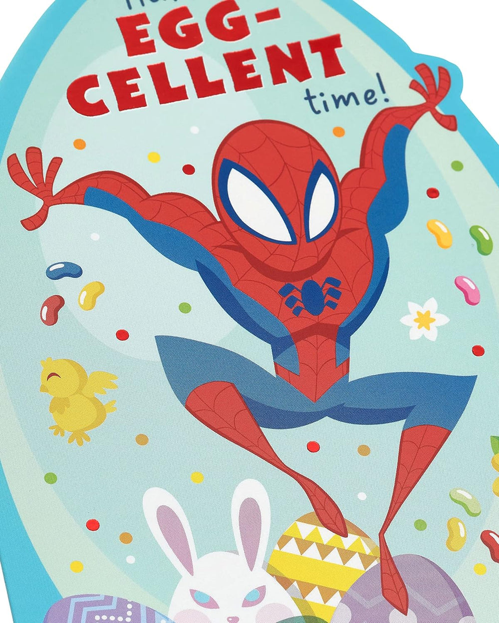 Marvel Easter card for him featuring Spider-Man design, UK Greetings greeting card with envelope for boys and fans.