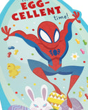 Marvel Easter card for him featuring Spider-Man design, UK Greetings greeting card with envelope for boys and fans.