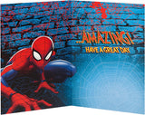 Marvel Spiderman birthday greeting card for nephew by UK Greetings, featuring Spiderman illustration on colorful card.