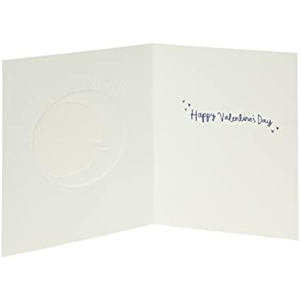 UK Greetings Moon Design Boyfriend Valentine’s Day Card with romantic moon illustration and heartfelt message inside.