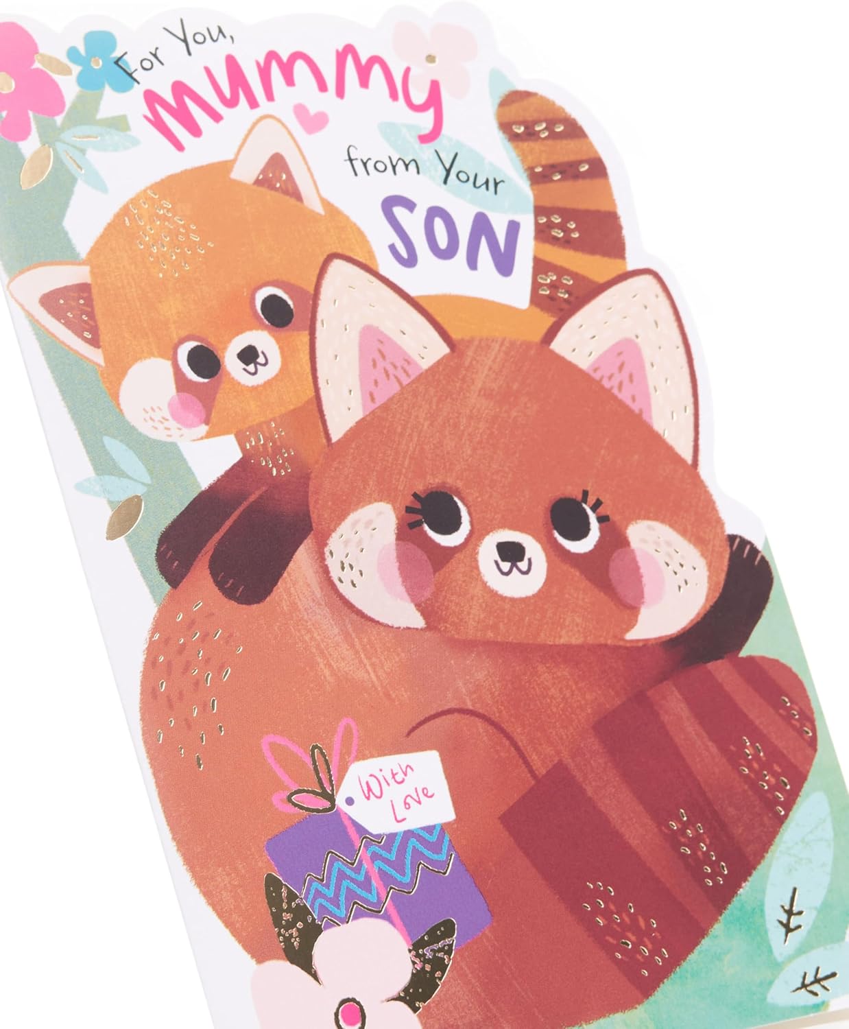 UK Greetings Mother's Day card for Mummy from son featuring a cute animal design, perfect for celebrating moms.