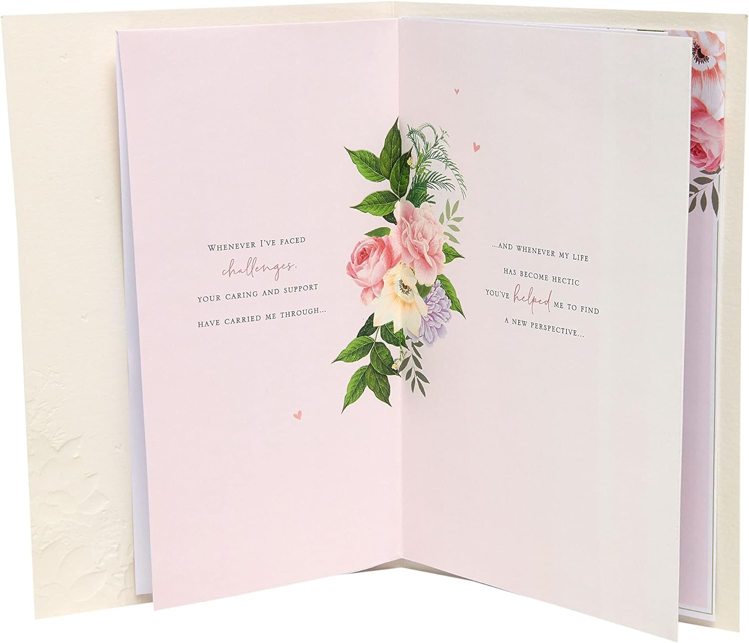 UK Greetings Mother’s Day card with envelope featuring a pretty perfume design, white background, measuring 194x295mm.