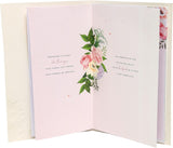 UK Greetings Mother’s Day card with envelope featuring a pretty perfume design, white background, measuring 194x295mm.