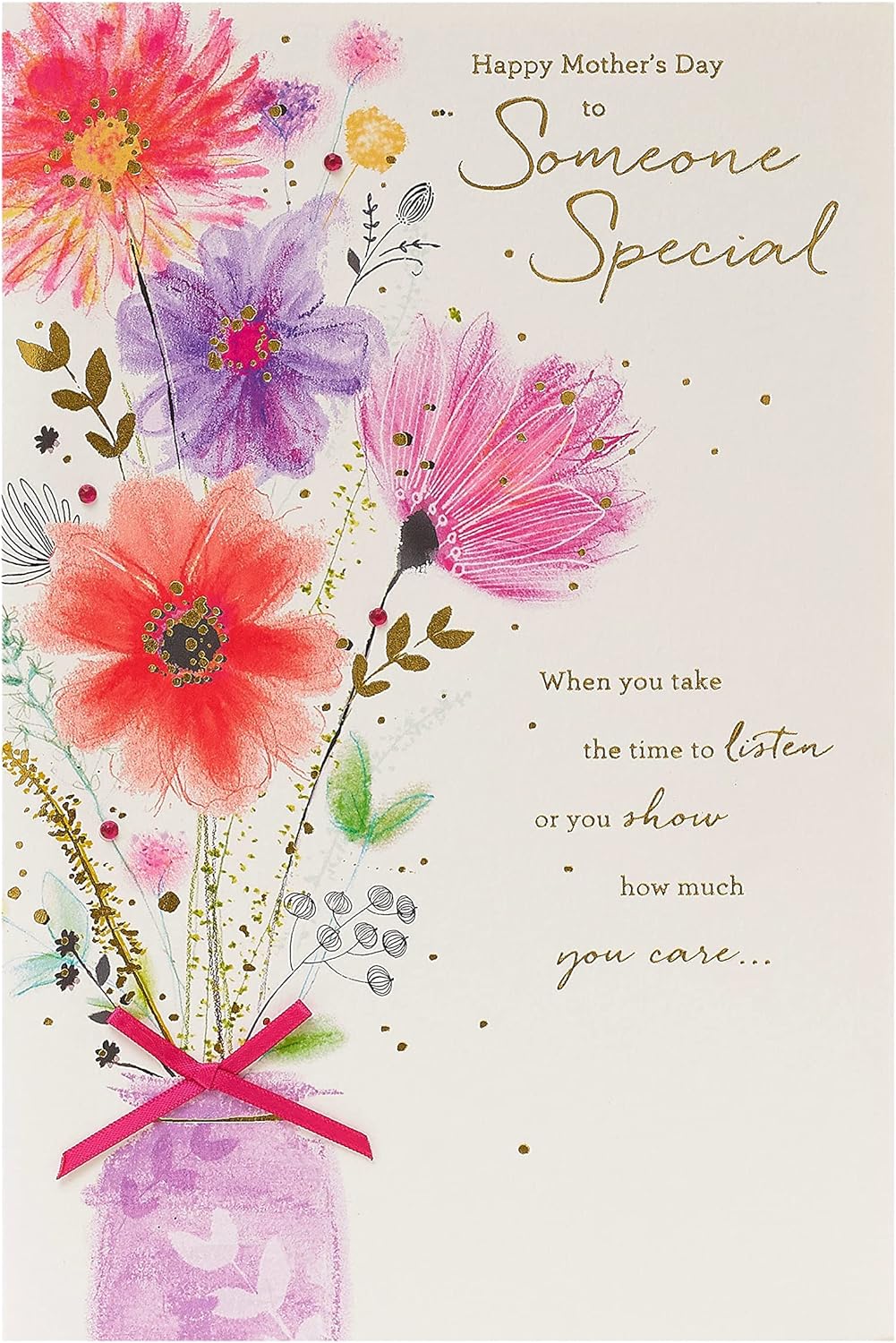 UK Greetings Mother's Day card with envelope featuring Someone Special design, perfect for celebrating moms with heartfelt messages.