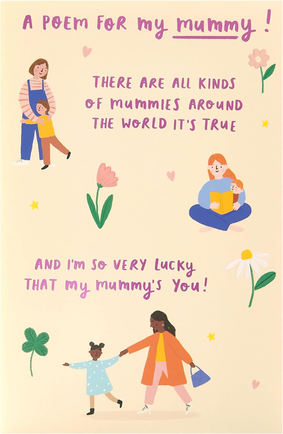 UK Greetings Mother's Day card with envelope, featuring a sweet mummy design, measuring 149 x 229mm.