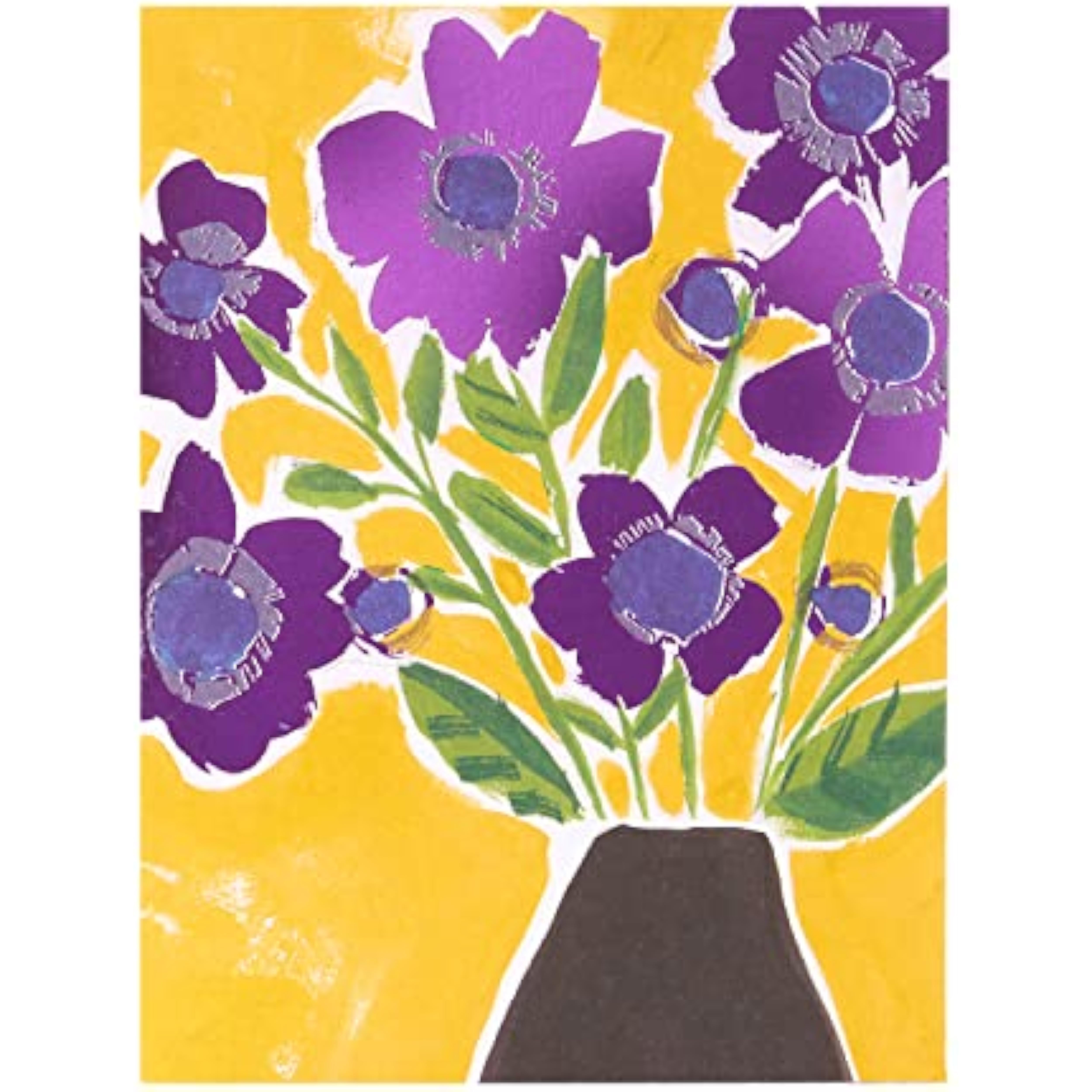 UK Greetings birthday greeting cards for her, set of 10 with purple flower design, perfect for friends and special occasions.