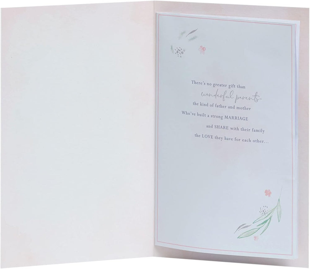 UK Greetings Mum & Dad 60th Wedding Anniversary greeting card with elegant design, suitable for celebrating a special milestone.