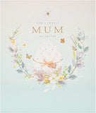 UK Greetings Mum Easter card with envelope featuring a lovely floral design, perfect for celebrating Easter with a special message.