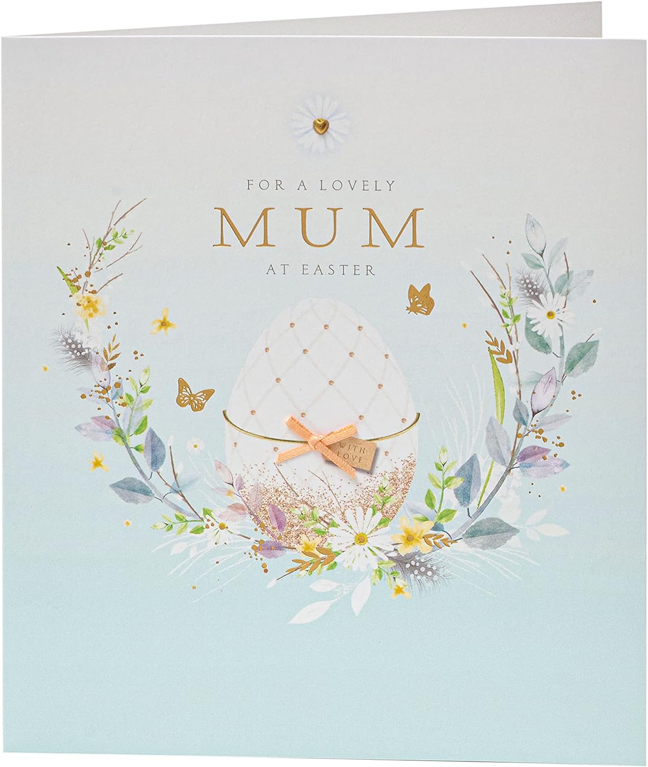 UK Greetings Mum Easter Card with Envelope featuring a lovely design, perfect for celebrating Mother's Day and Easter occasions.