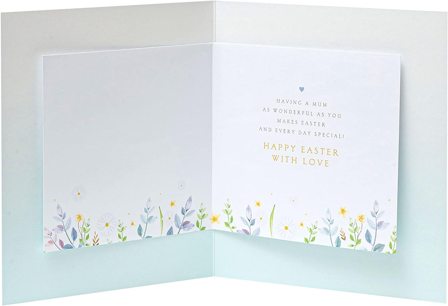 UK Greetings Mum Easter card with envelope featuring a lovely floral design for celebrating spring and motherhood.