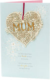 UK Greetings Mum luxury handmade birthday card with elegant design, featuring floral accents and heartfelt message inside.