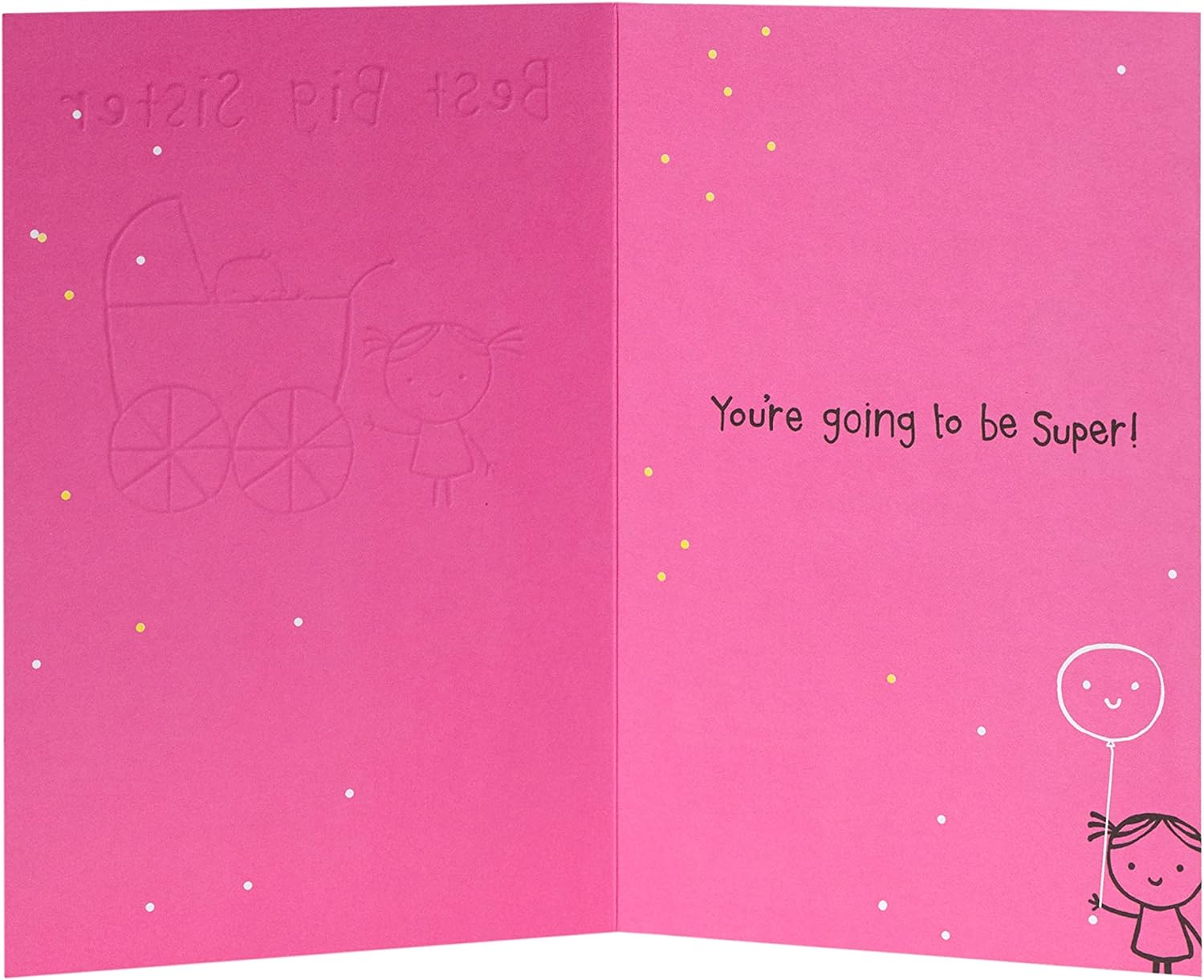 UK Greetings Big Sister Congratulations Card featuring colorful design, perfect for celebrating new big sister milestones.