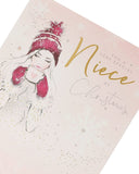 UK Greetings Niece Chocolate Christmas Card featuring festive holiday design and heartfelt message for nieces