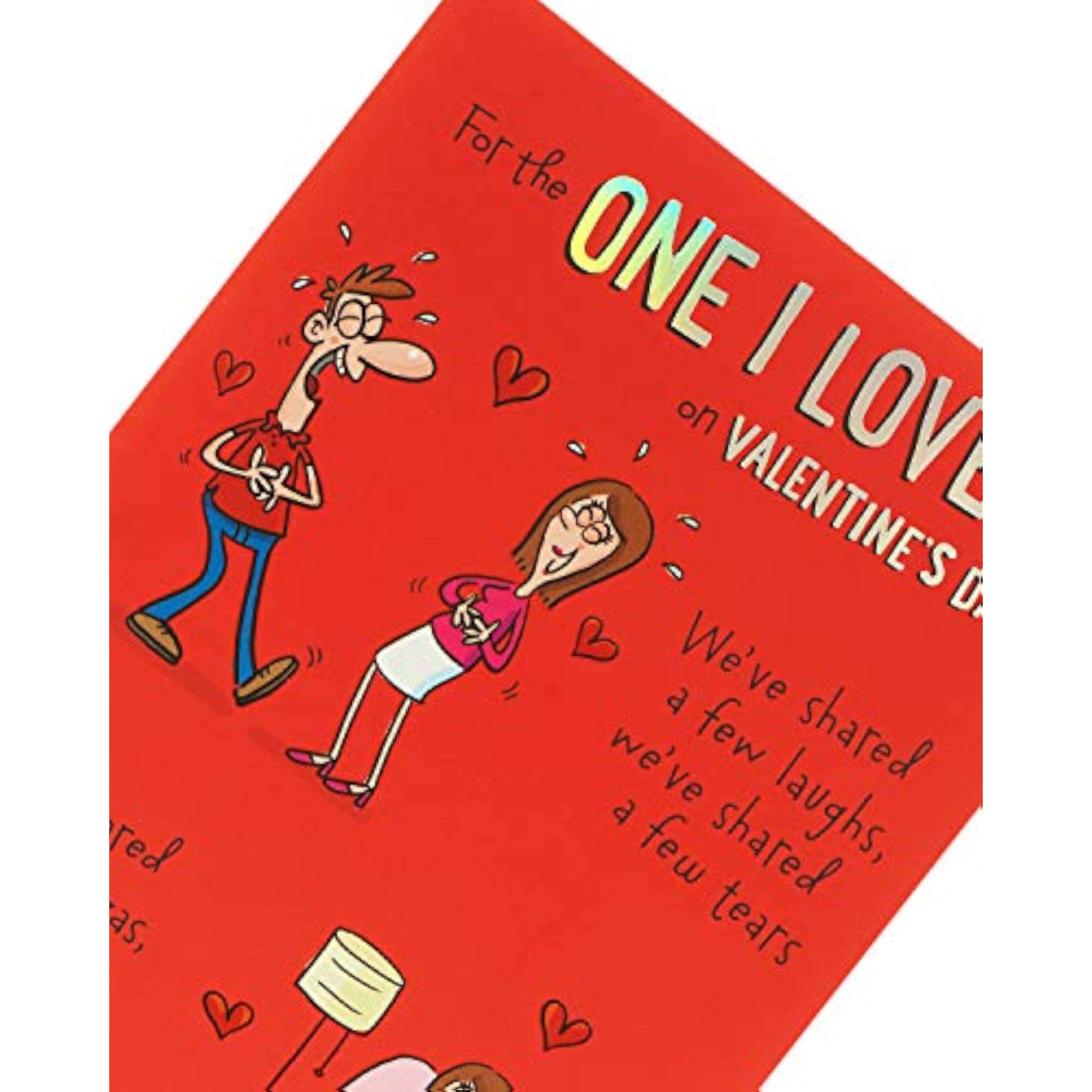 UK Greetings funny Valentine’s Day card for him or her with humorous design and envelope, perfect for expressing love with humor.