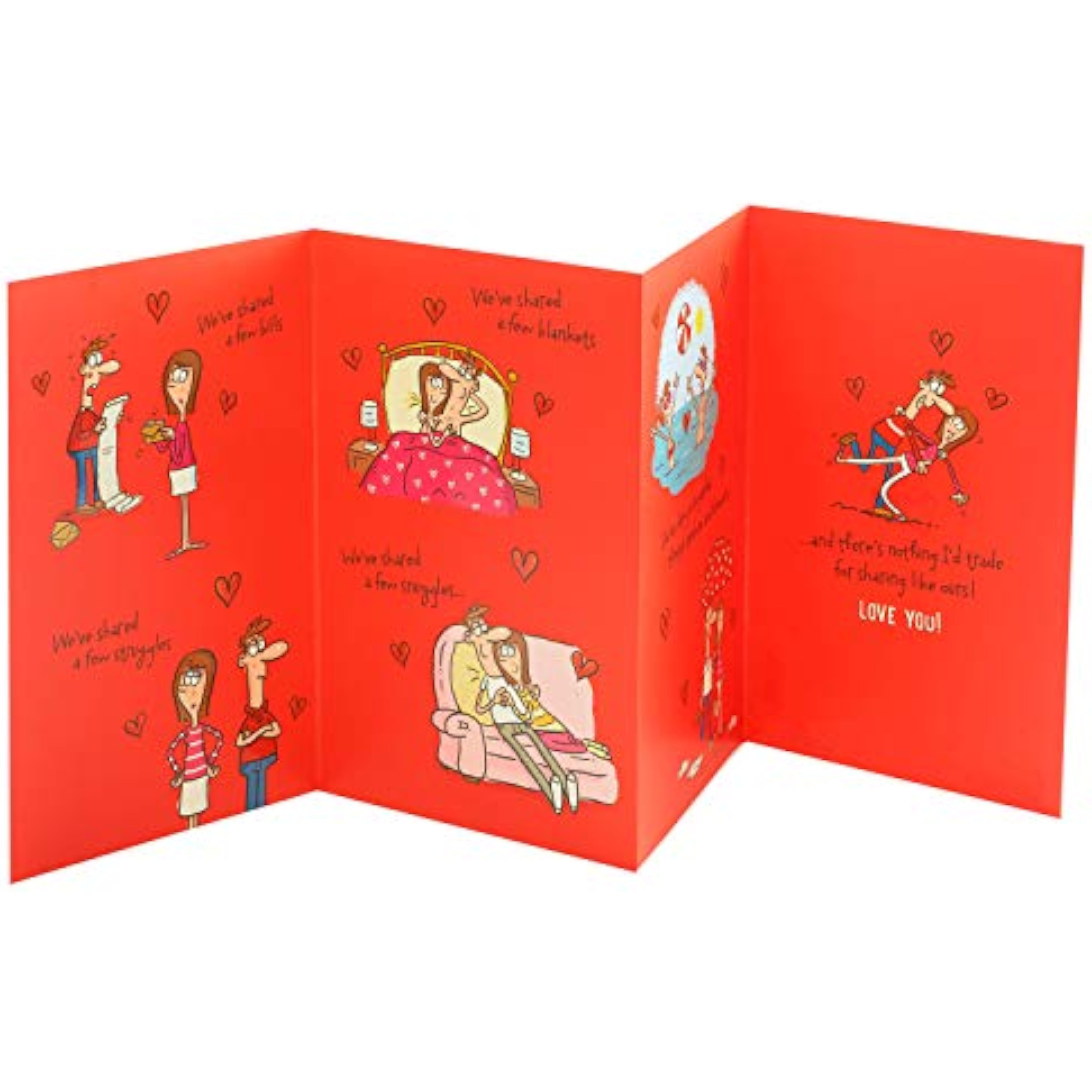 UK Greetings funny Valentines Day card for him or her, featuring humorous design and included envelope, perfect for expressing love.