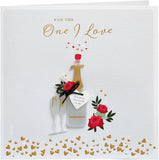 UK Greetings Valentine’s Day card for him or her with modern design and envelope, featuring heartfelt "I Love You" message.
