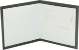 UK Greetings Valentine’s Day partner card for him or her with dark and gold design and envelope, suitable for celebrating love.