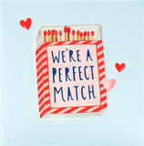 UK Greetings Perfect Match Valentine's Day Card featuring romantic design, suitable for expressing love and affection.