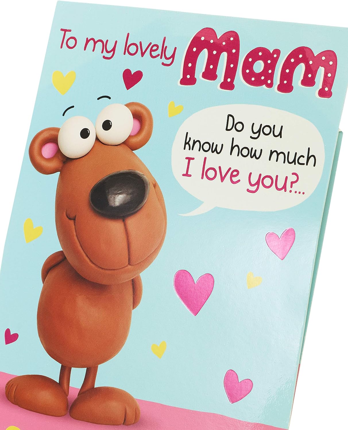 UK Greetings Mother's Day card with pop-up design, featuring a lovely illustration for celebrating moms.
