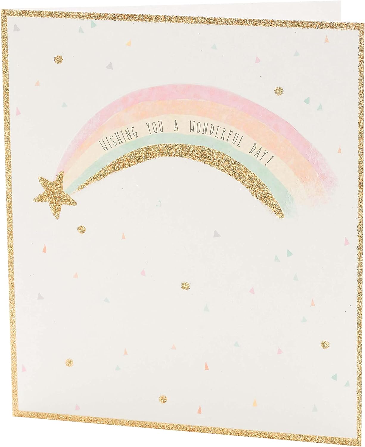 UK Greetings Rainbow Design Kindred Good Luck Card, colorful greeting card featuring a rainbow and uplifting message.