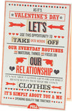 UK Greetings Romantic Cheeky Valentine's Day Card, a colorful greeting card featuring playful romantic messaging.