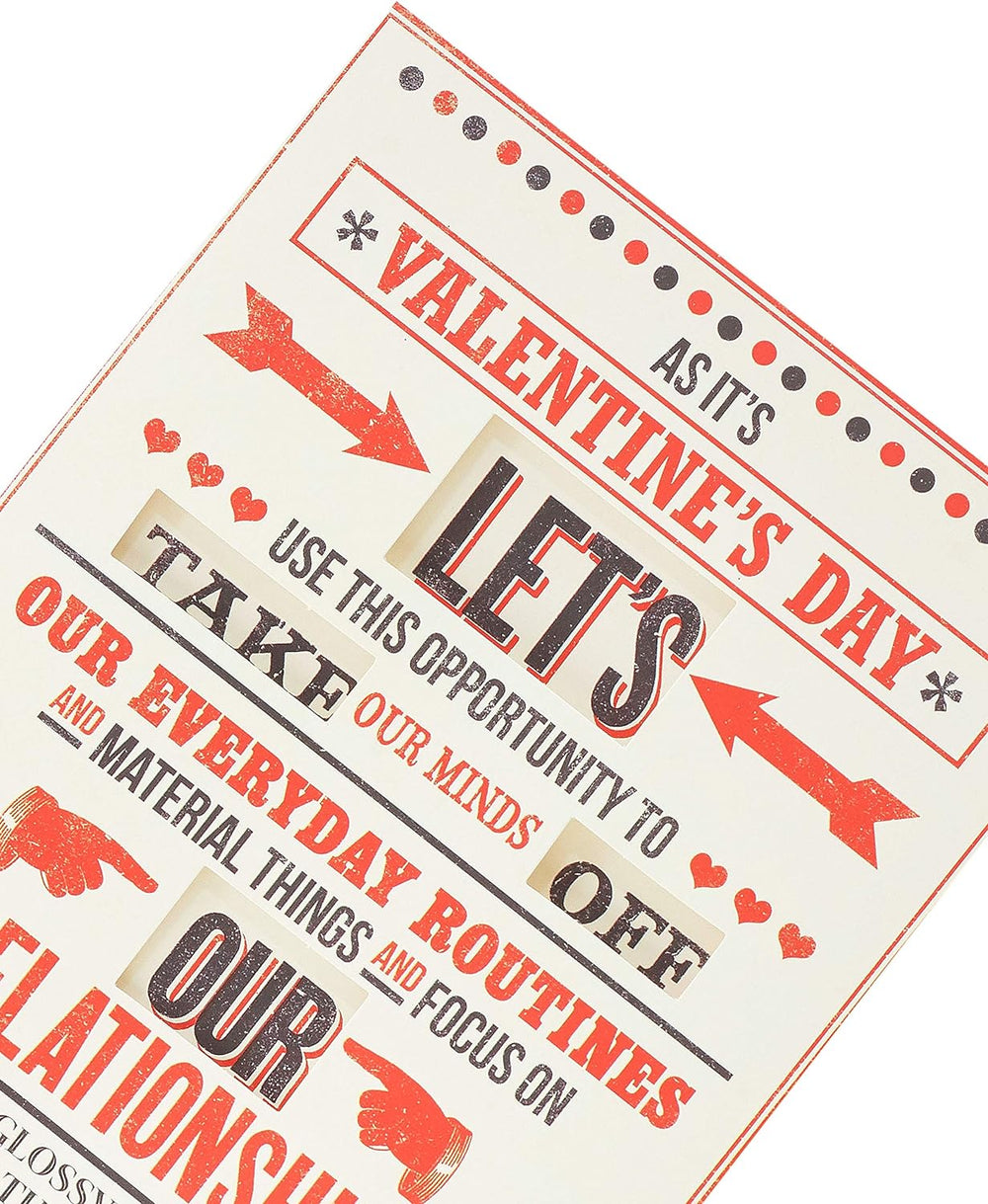 UK Greetings Romantic Cheeky Valentine's Day card featuring playful design and affectionate message, perfect for expressing love.