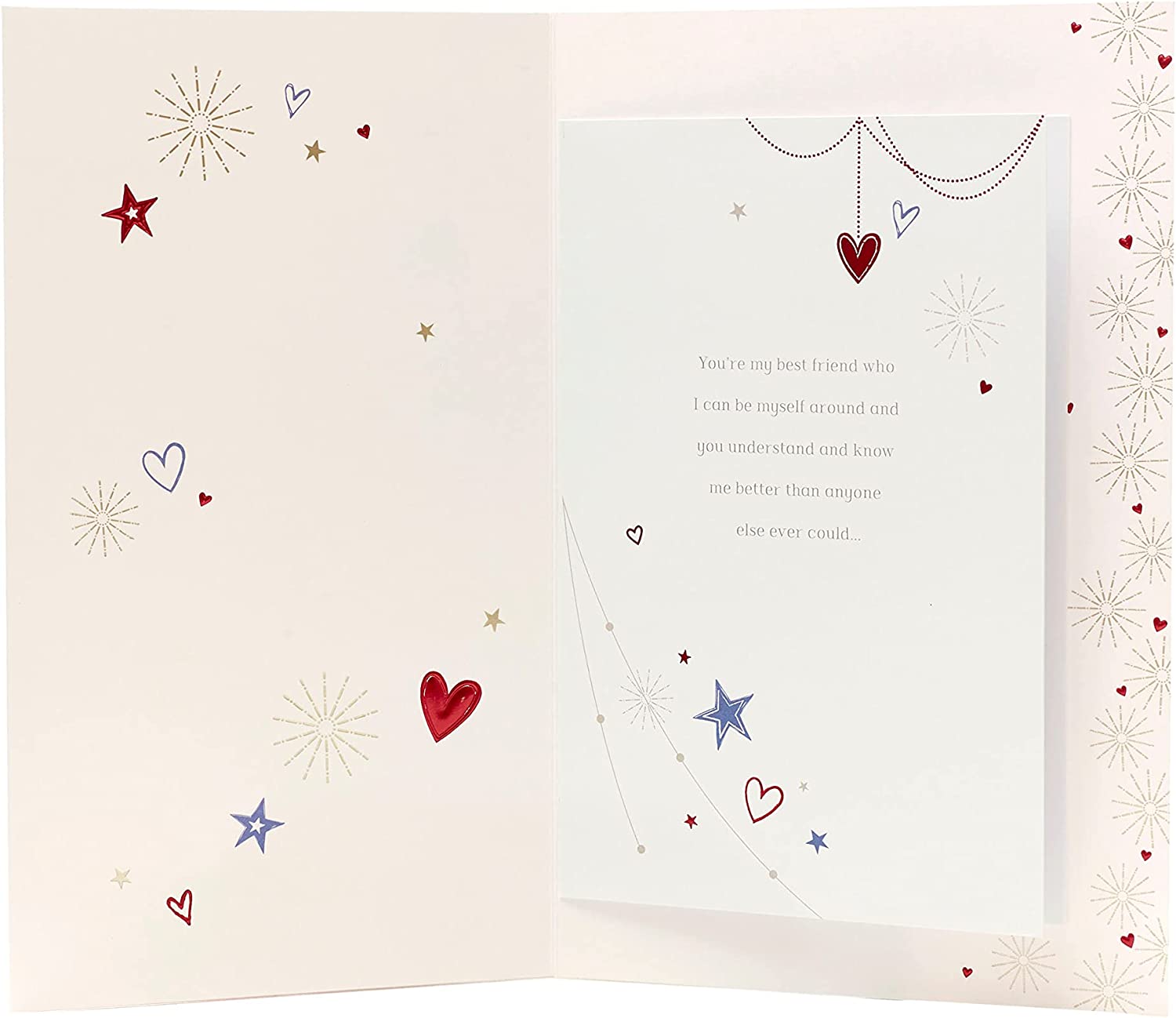 UK Greetings romantic husband anniversary card featuring a heartfelt verse and romantic design for celebrating love and togetherness.