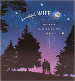 UK Greetings Romantic Starlit Design Valentine's Day card for wife, featuring a romantic starlit pattern and heartfelt message.