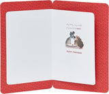 UK Greetings romantic wife birthday card featuring Lady and the Tramp design, colorful illustration, and heartfelt message inside.