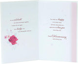 UK Greetings Ruby Anniversary Card for wife, romantic message inside, elegant greeting card for special milestone celebration.