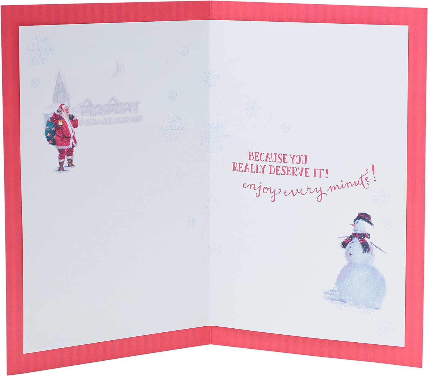 UK Greetings Santa and Snowman Dad Christmas Card featuring festive holiday design with Santa Claus and snowman illustrations.